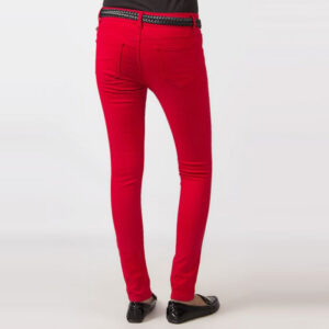 Red Skin Fitted Lycra Jeans