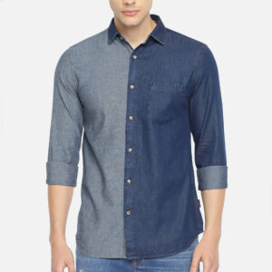 Men Blue Slim Fit Denim Shirt