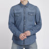 Men Slim Fit Western Denim Shirt