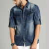 Blue Regular Fit Denim Shirt